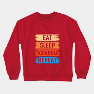 Eat Sleep Scrabble Repeat Crewneck Sweatshirt